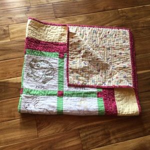 Beautiful Child’s Quilt Hand Crafted Embroidery and Quilted